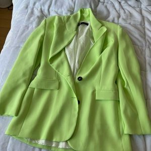 Zara Lime Green blazer size M barely worn